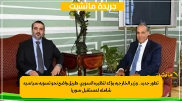 تطور جديد.. وزير الخارجية يؤكد لنظيره السوري طريق واضح نحو تسوية سياسية شاملة لمستقبل سوريا 1